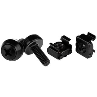 100 Tornillos Tuercas Jaula Cage Nuts M5 Para Rack Negro .