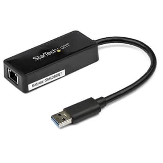 Adaptador Tarjeta De Red Nic Externa Usb 3.0 1 Puerto Gigabit Ethernet Rj45 Y 1 Puerto Usb Super Speed - Cable - Negro - Startech.com Mod. Usb31000sptb
