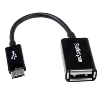 Cable Adaptador De 12cm Micro Usb Macho A Usb A Hembra Otg Para Tablets Smartphones Teléfonos Inteligentes - Negro - Startech.com Mod. Uusbotg