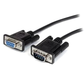 Cable 2m De Extensión Directo Straight Through Serial Rs232 Video Pantalla Ega Db9 Macho A Hembra - Extensor Negro - Startech.com Mod. Mxt1002mbk