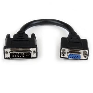 Adaptador Convertidor De 20cm Para Pantalla De Computadora Dvi-i A Vga - Dvi-i Macho - Hd15 Hembra - Cable Negro - Startech.com Mod. Dvivgamf8in
